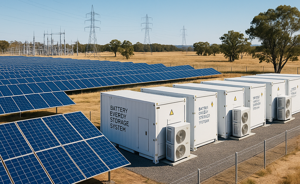 Hybrid solar and BESS